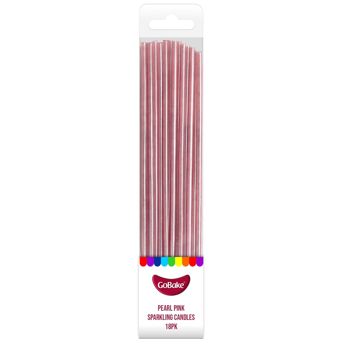 Pearl Pink Sparkling Candles | 18cm