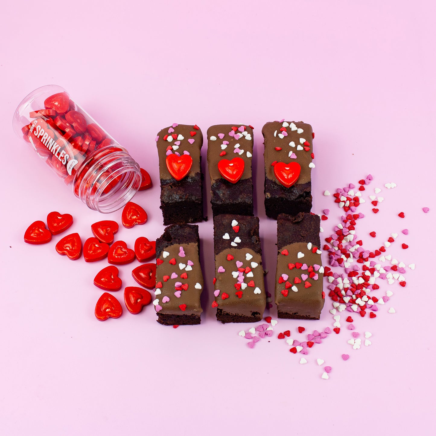 Red Jumbo Hearts Candy Shapes | 75G