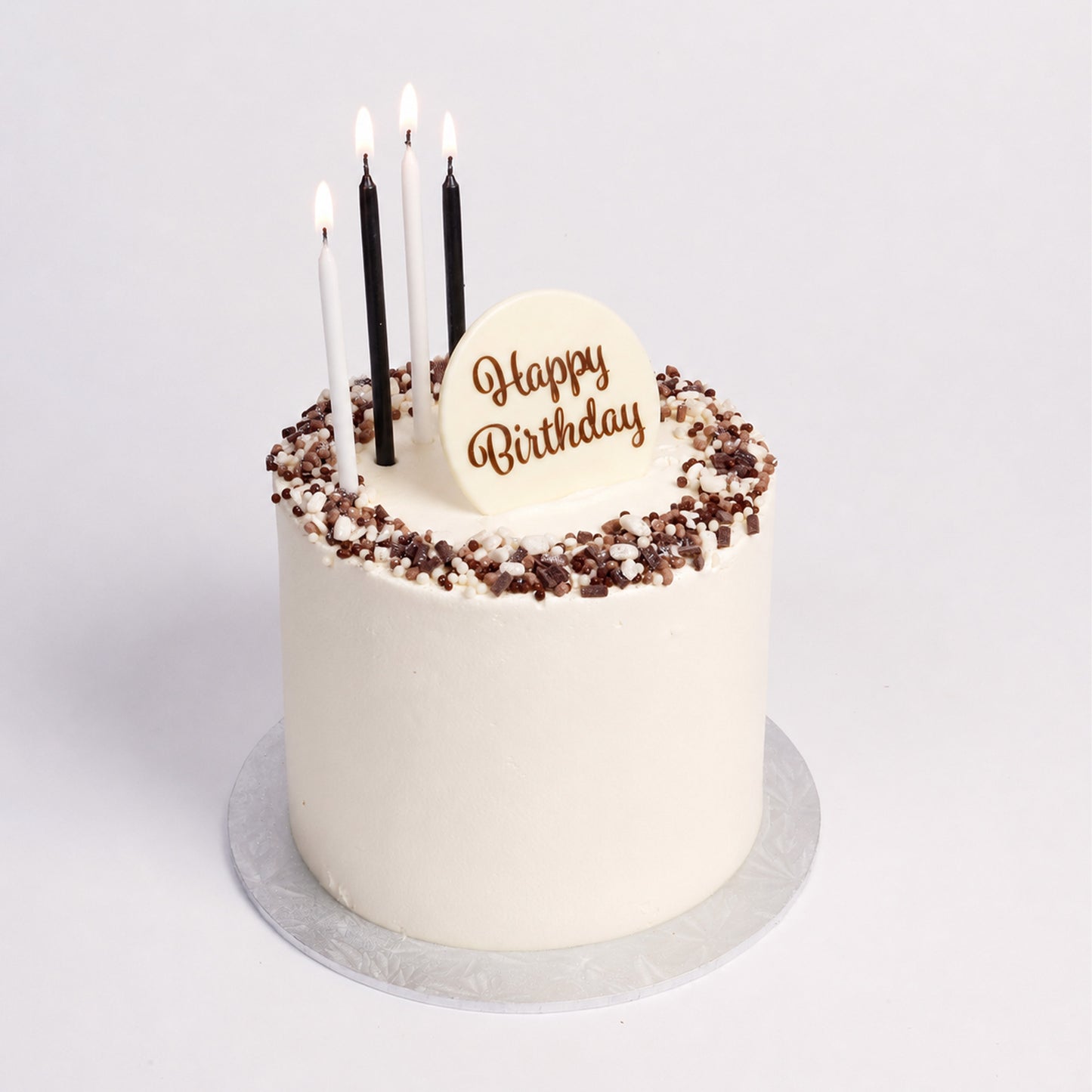 Tall Black/White Candles 12cm | 12pc