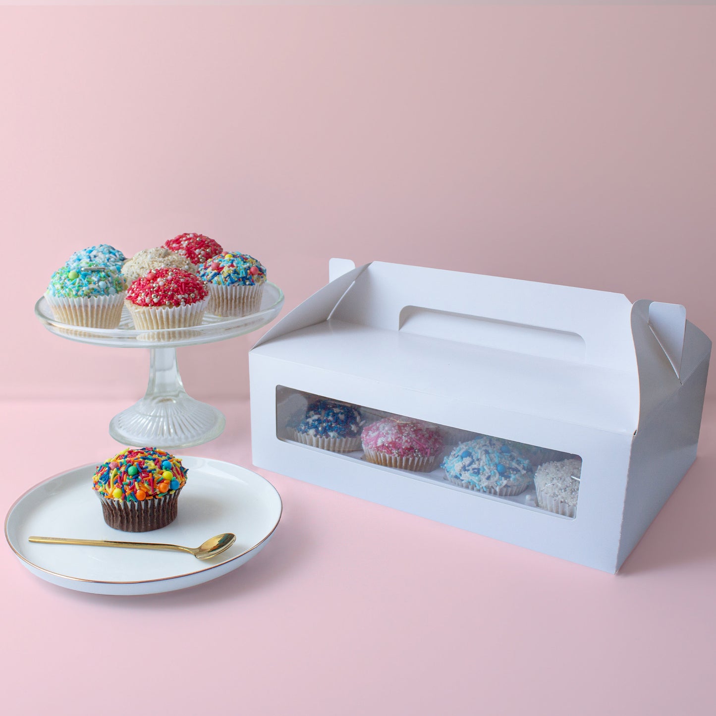 White Cupcake Box Set | 12 Cavity | 1Pk