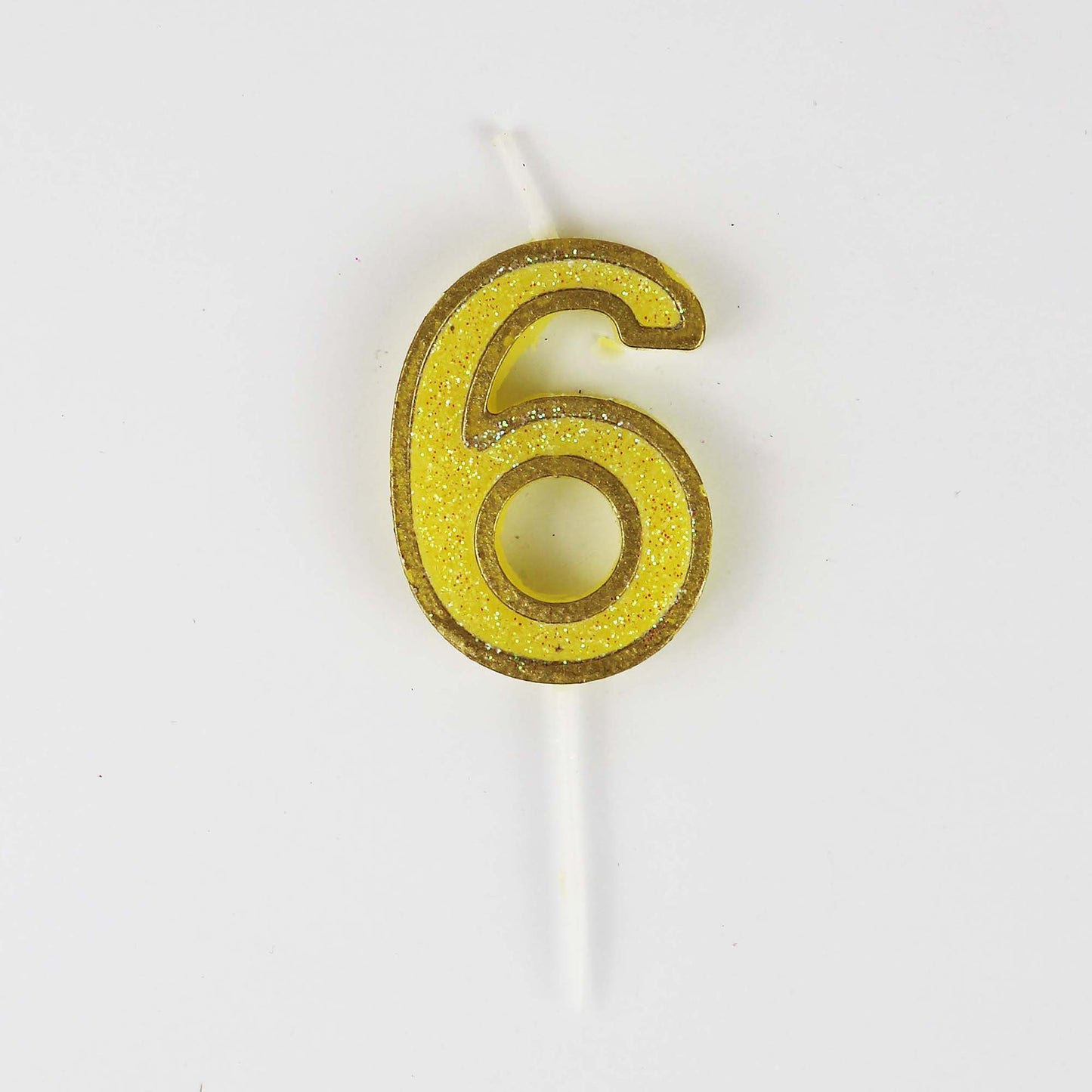 Mini Modern Number 6 Candle