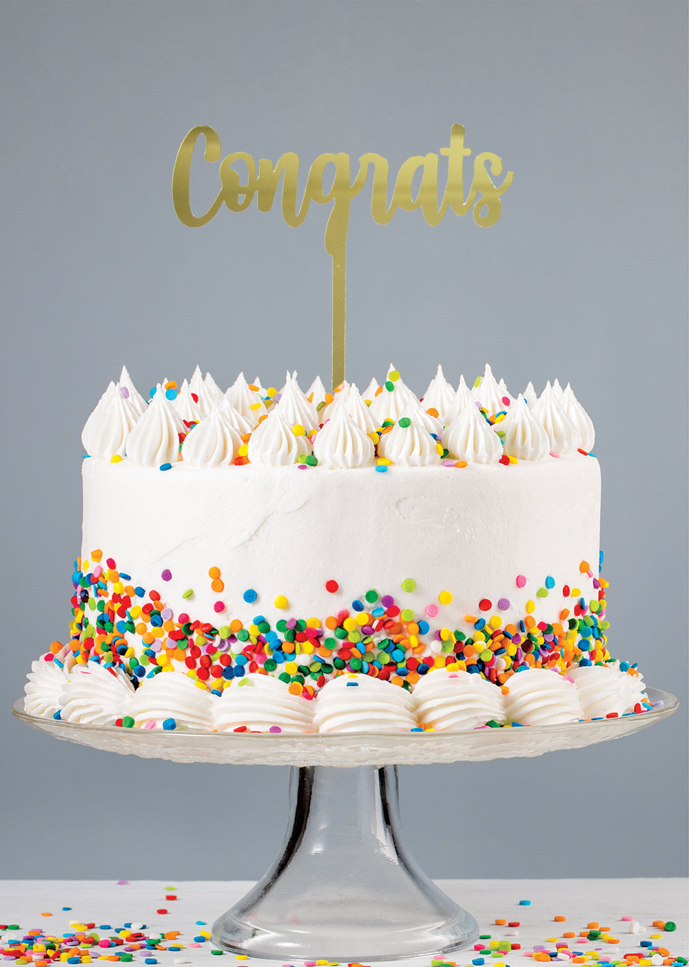 Acrylic Congrats Topper | Gold