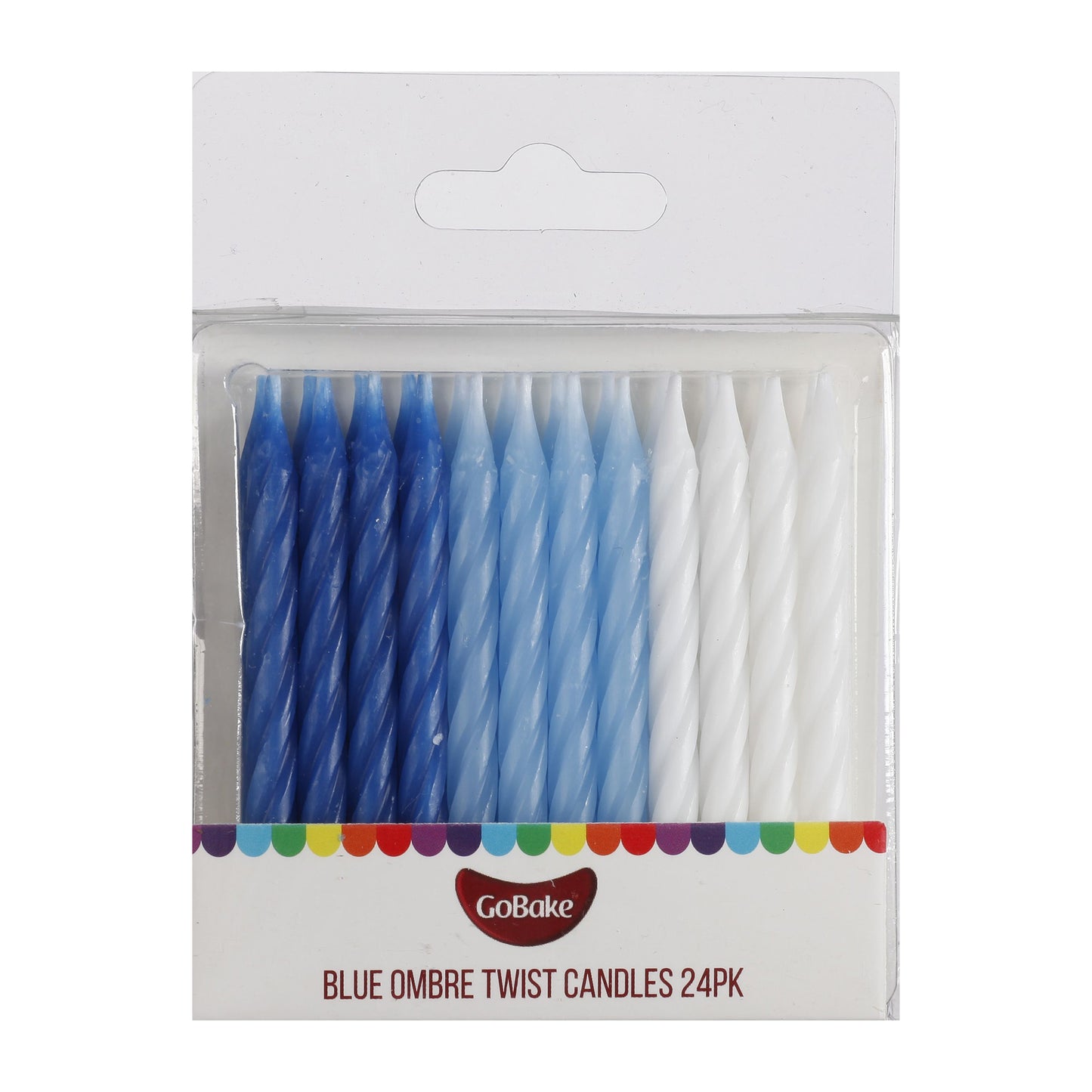 Blue Ombre Twist Candles | 24pc