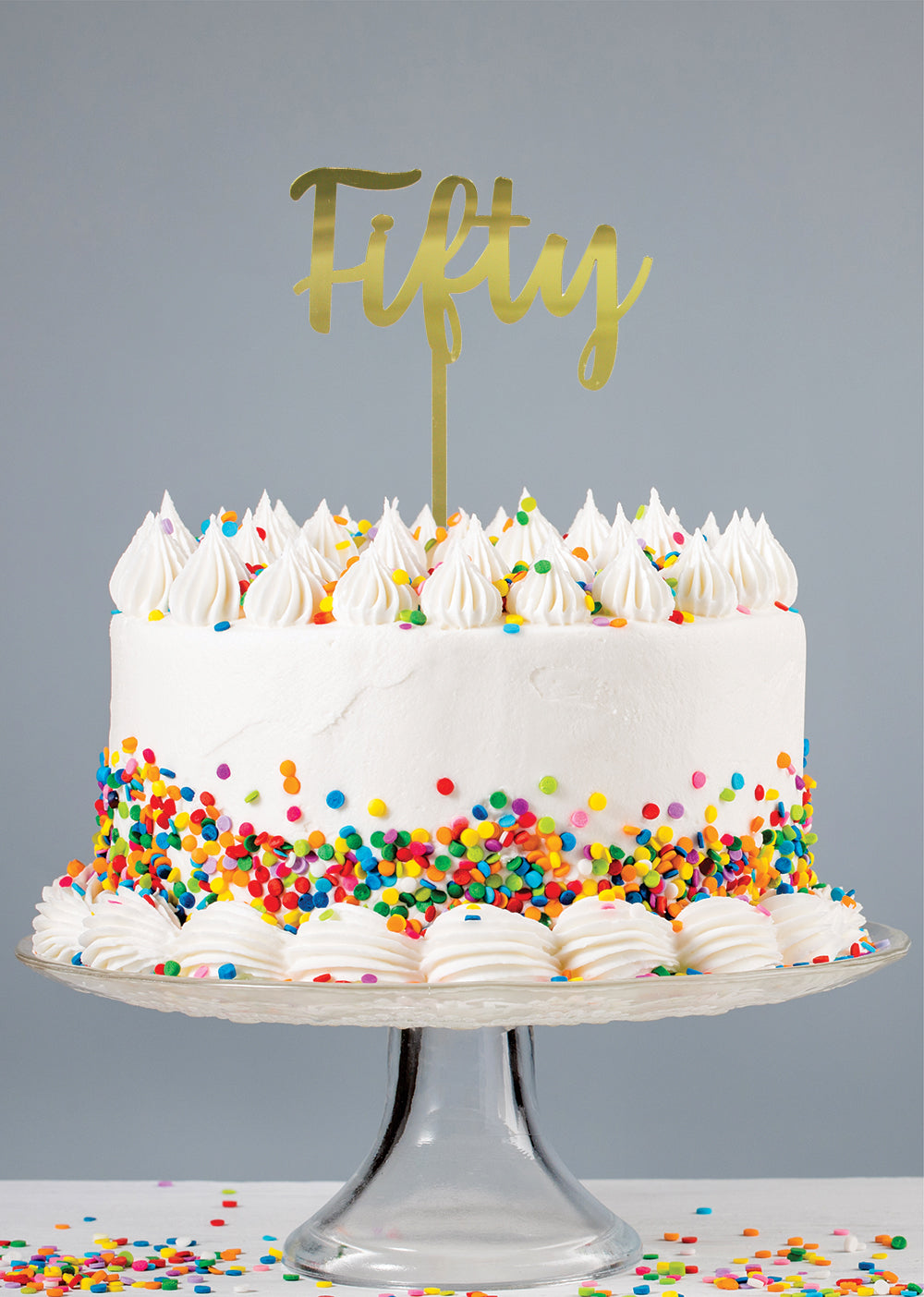 Acrylic Fifty Topper | Gold