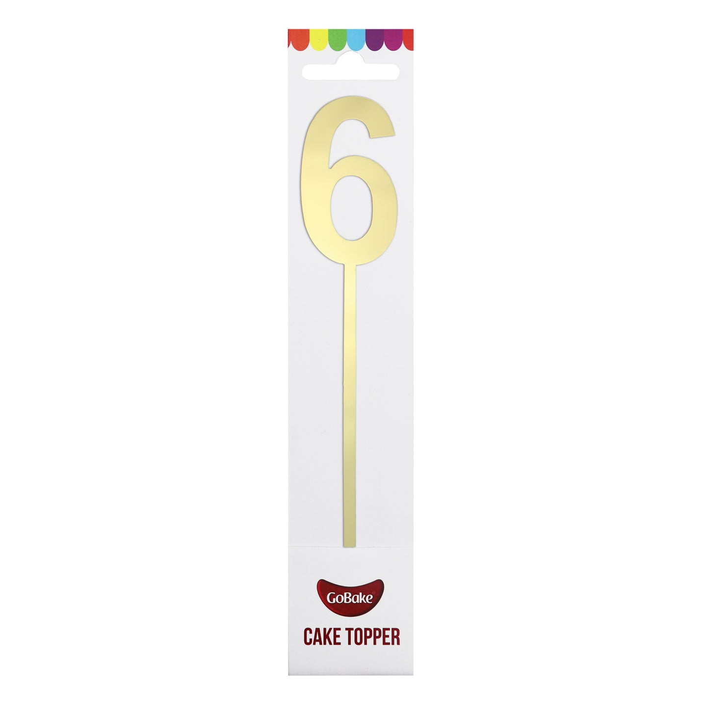 Small Number 6 Topper | Gold