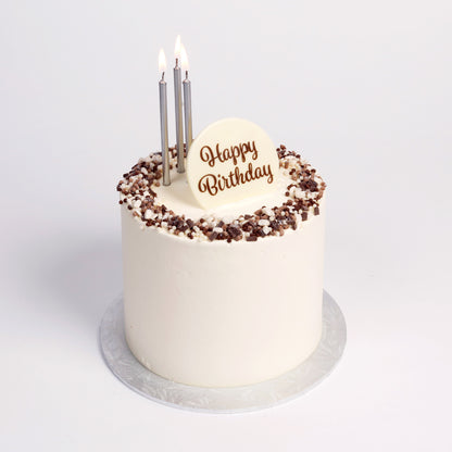 Tall Pearl Silver Candles 12cm | 12pc