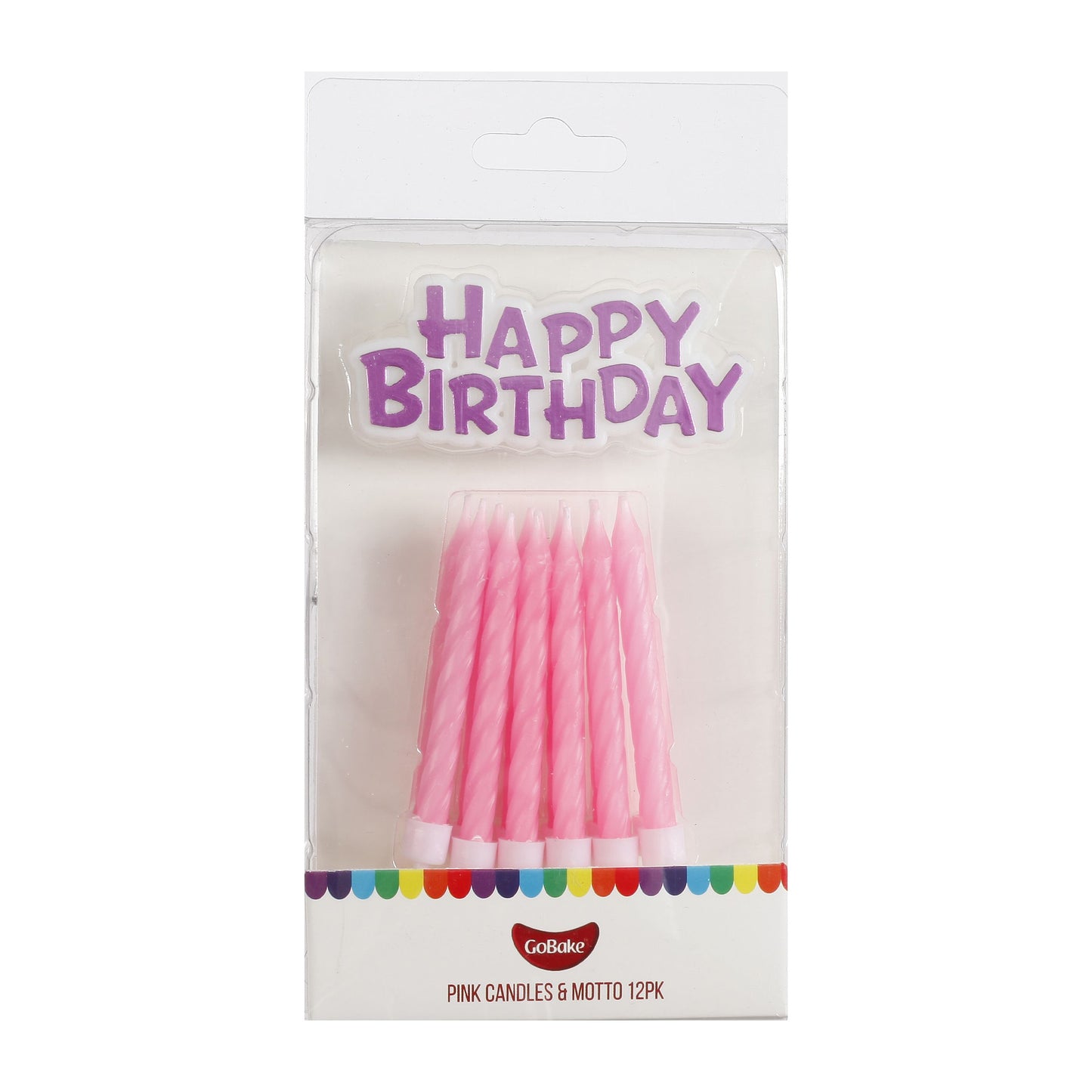 Pink Candles & Motto | 12pc + Motto