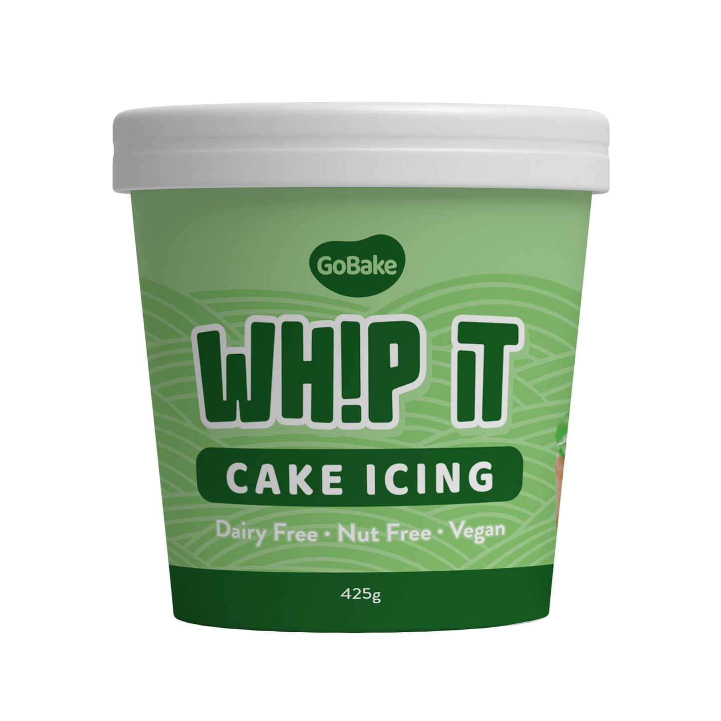 Whip It Vanilla Bright Green Cake Icing | 425G