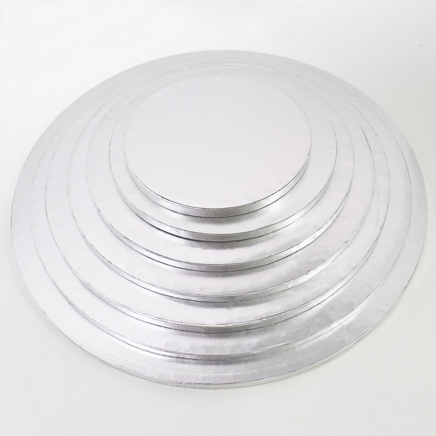 12mm Cake Drum Silver Round Wrapped 7 Inch