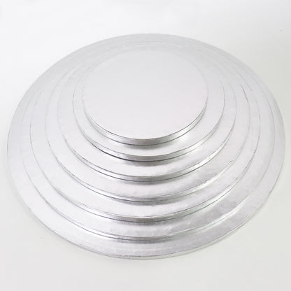 12mm Cake Drum Silver Round Wrapped 7 Inch