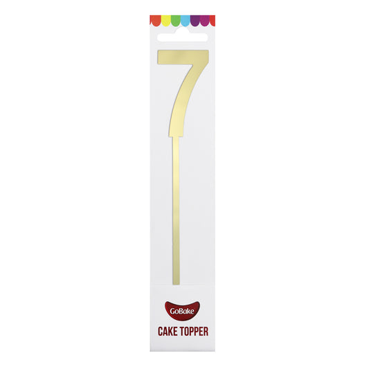 Small Number 7 Topper | Gold