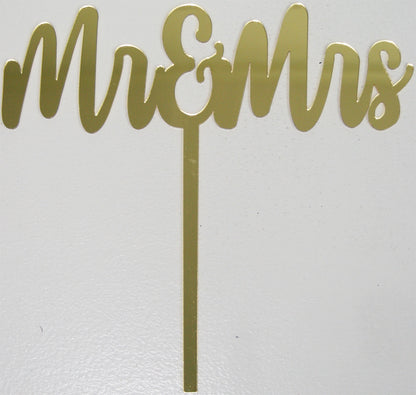 Acrylic Mr & Mrs Topper | Gold