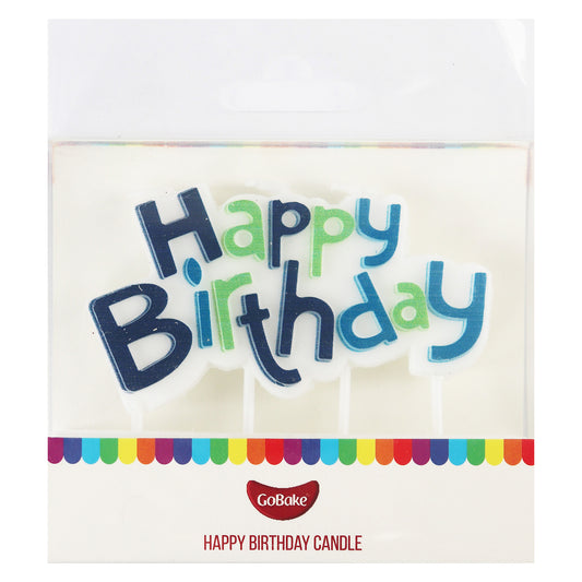 Blue Happy Birthday Candle