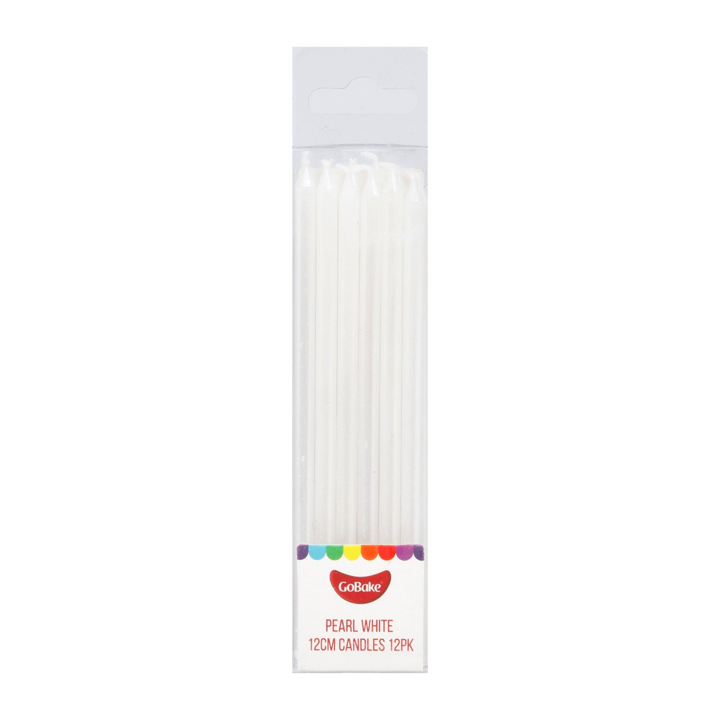 Tall Pearl White Candles 12cm | 12pc