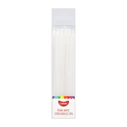 Tall Pearl White Candles 12cm | 12pc