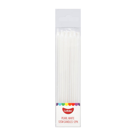 Tall Pearl White Candles 12cm | 12pc