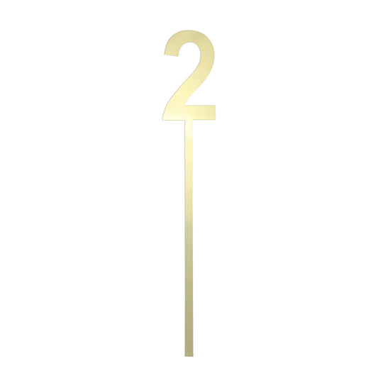 Small Number 2 Topper | Gold