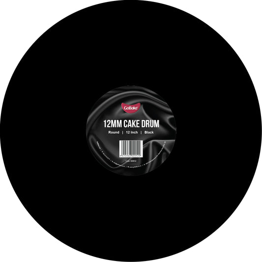 Round Cake Drum 12mm | Black | 12 Inch