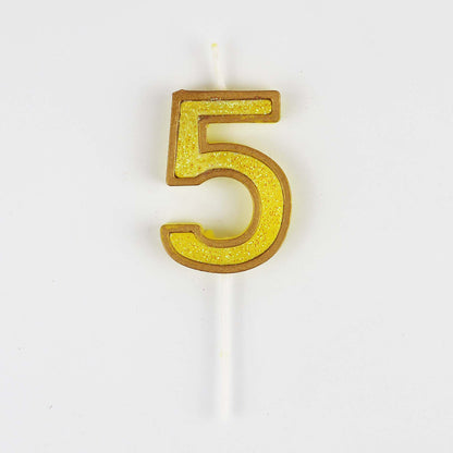 Mini Modern Number 5 Candle