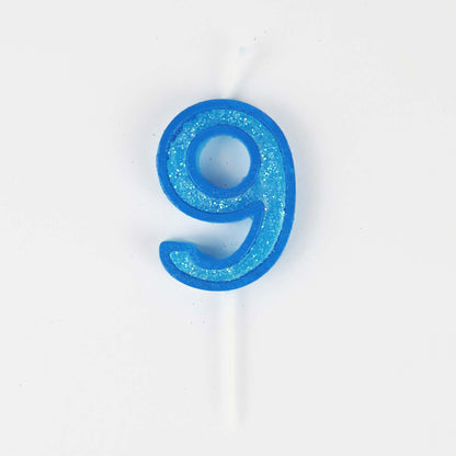 Mini Modern Number 9 Candle