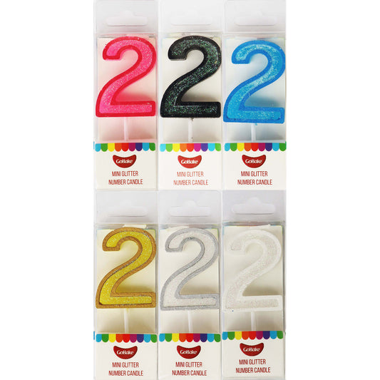 Mini Modern Number 2 Candle