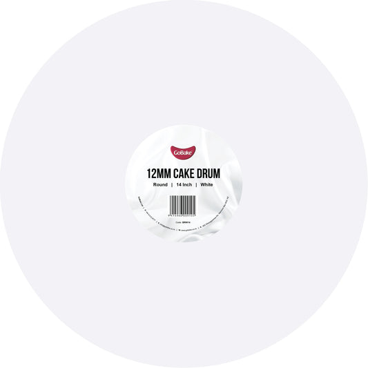 Round Cake Drum 12mm | White | 14 Inch
