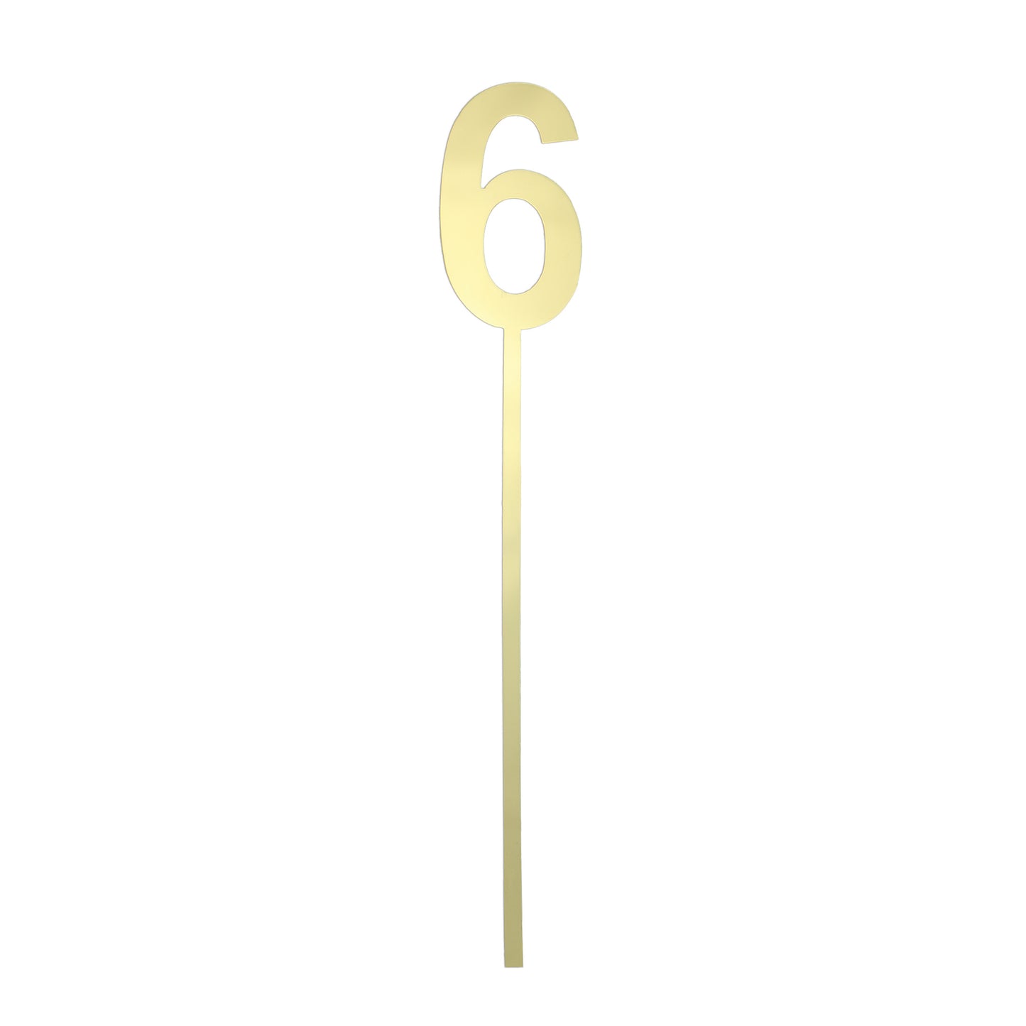 Small Number 6 Topper | Gold