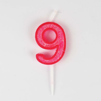 Mini Modern Number 9 Candle