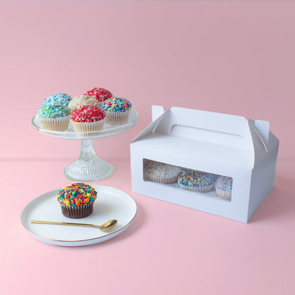 White Cupcake Box Set | 6 Cavity | 1Pk