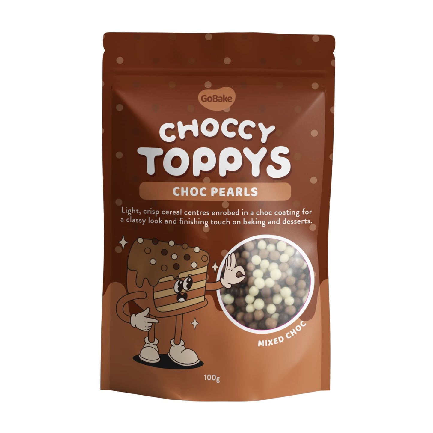 Choccy Toppys Mixed Choc Pearls | 100G