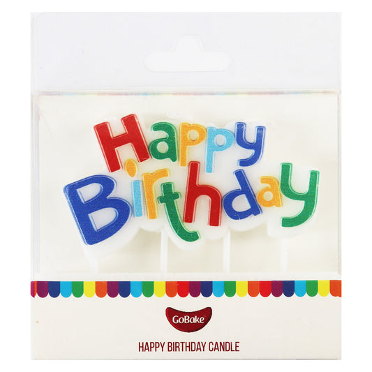 Rainbow Happy Birthday Candle