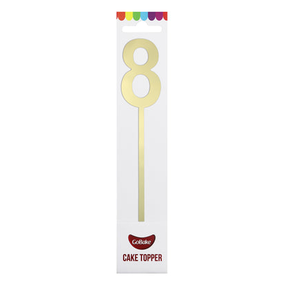 Small Number 8 Topper | Gold