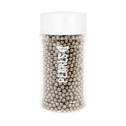 4mm Pearl Silver Sugar Pearls | 80G