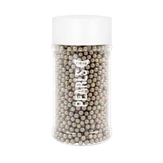 4mm Pearl Silver Sugar Pearls | 80G