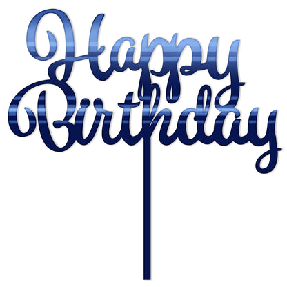 Acrylic Happy Birthday Topper | Blue