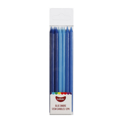 Tall Blue Ombre Candles 12cm | 12pc