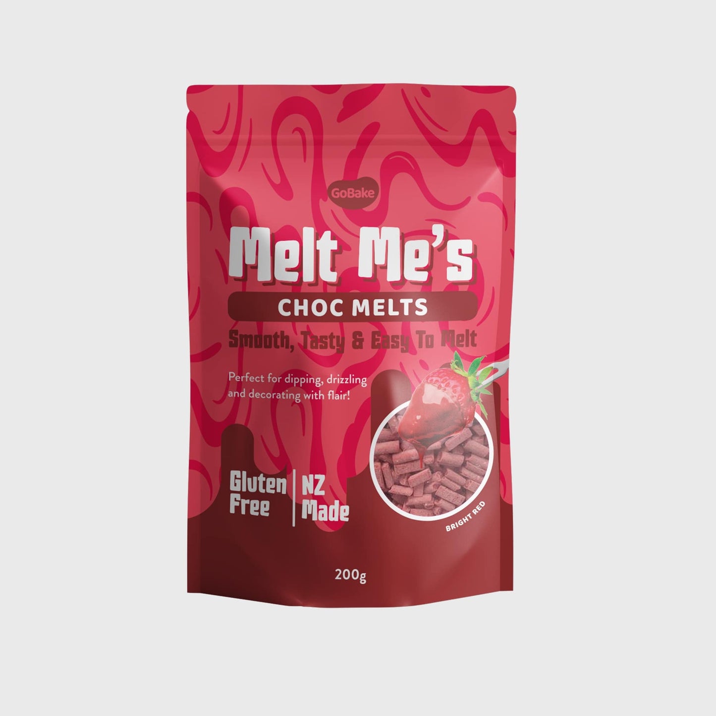 Melt Mes Bright Red Choc Melts | 200G