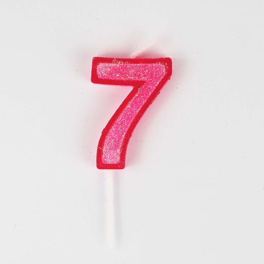 Mini Modern Number 7 Candle