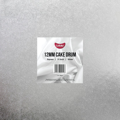 12mm Cake Drum Silver Square Wrapped 11 Inch