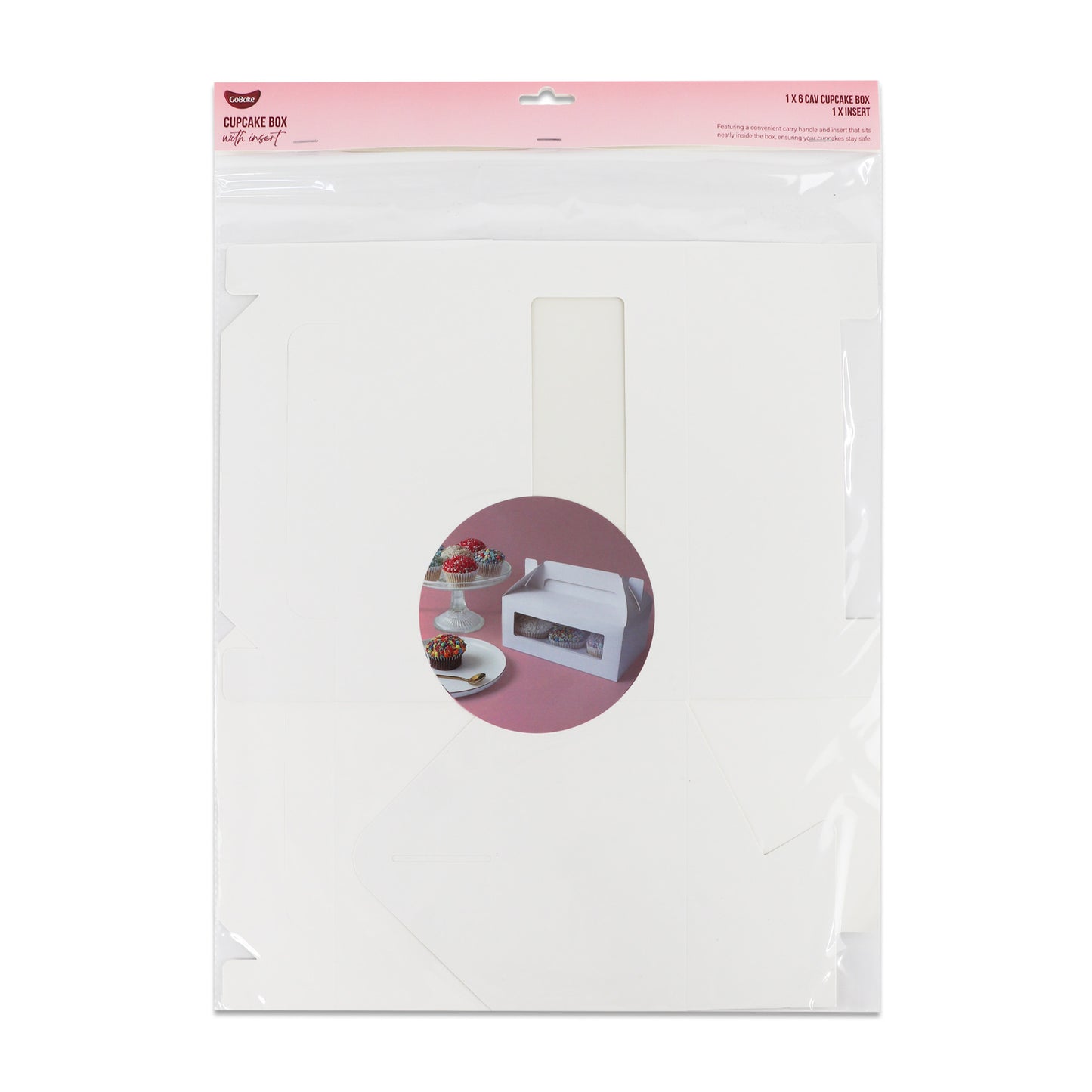 White Cupcake Box Set | 6 Cavity | 1Pk