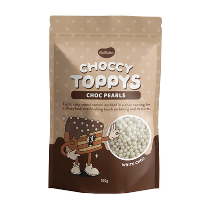 Choccy Toppys White Choc Pearls | 100G