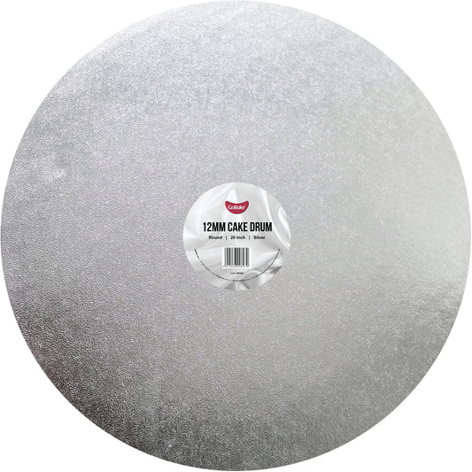 Round Cake Drum 12mm | Silver | 20 Inch