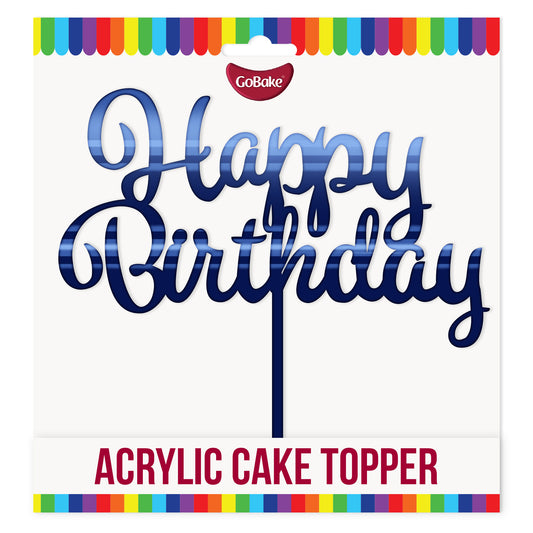 Acrylic Happy Birthday Topper | Blue
