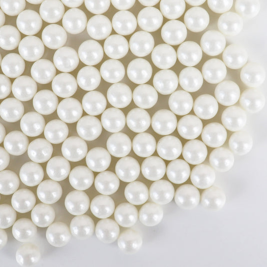 7mm Pearl White Sugar Pearls | 80G