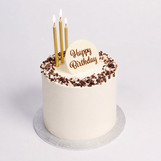Tall Pearl Gold Candles 12cm | 12pc