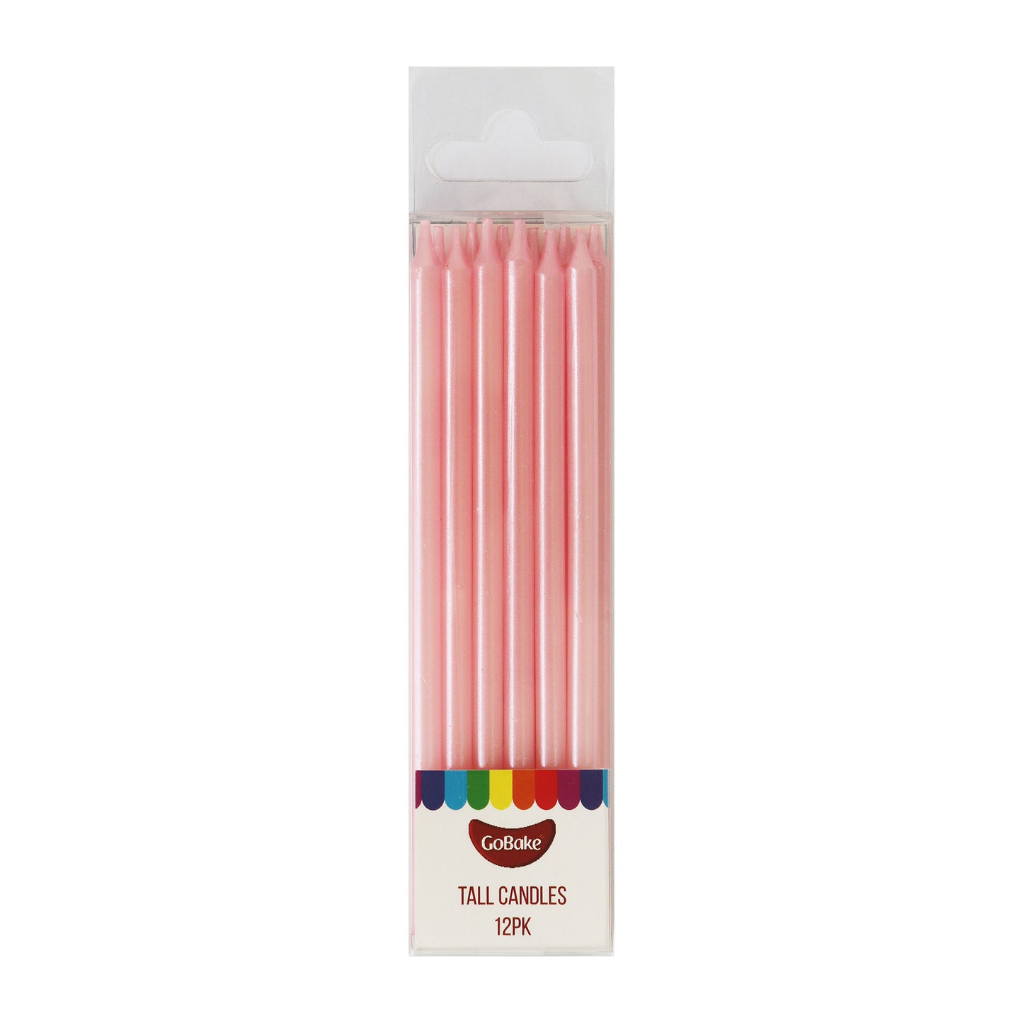Tall Pearl Pink Candles 12cm | 12pc