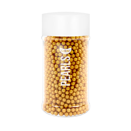 4mm Pearl Gold Sugar Pearls | 80G