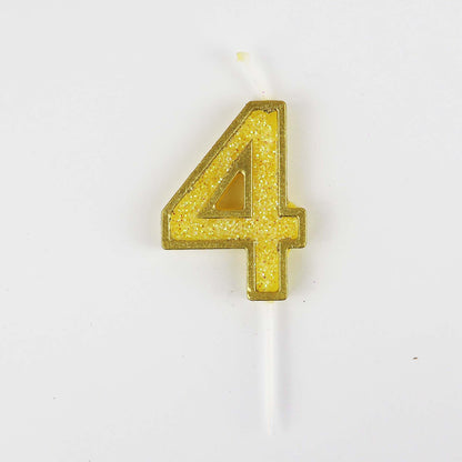 Mini Modern Number 4 Candle