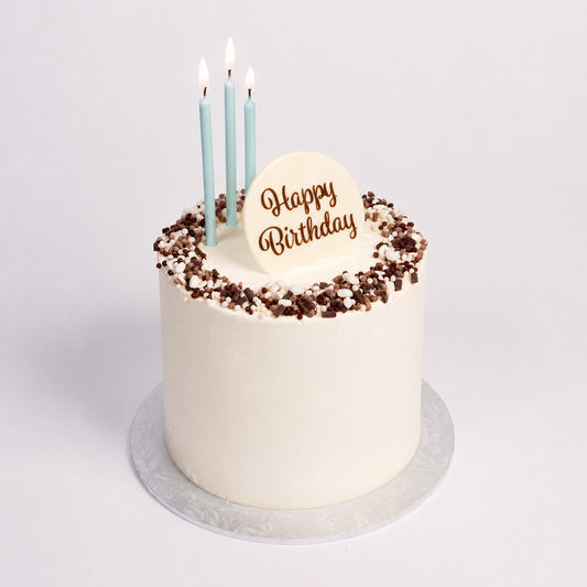 Tall Pearl Blue Candles 12cm | 12pc