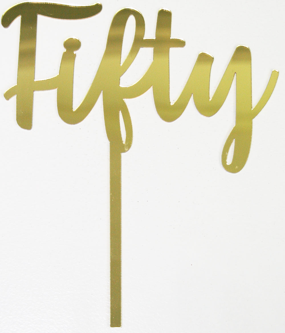 Acrylic Fifty Topper | Gold